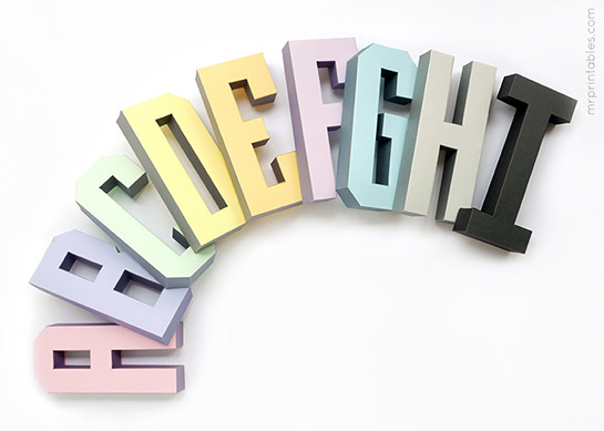 3D-Buchstaben aus Papier